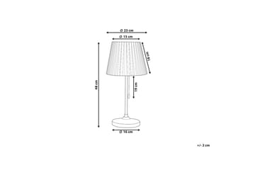 Toryl Bordlampe 48 cm E27 - Messing/Hvit - Belysning - Innendørsbelysning & Lamper - Soveromslampe - Sengelamper - Nattbordslampe stående