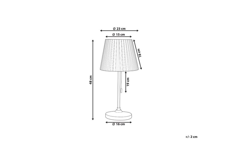 Toryl Bordlampe 48 cm E27 - Messing/Hvit - Belysning - Innendørsbelysning & Lamper - Soveromslampe - Sengelamper - Nattbordslampe stående