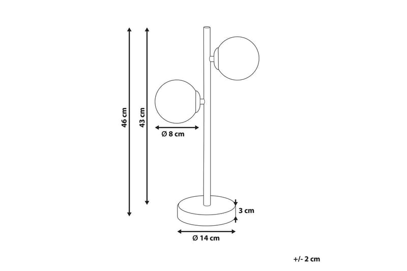 Ustica Bordlampe 46 cm G9 - Gull/Hvit - Belysning - Innendørsbelysning & Lamper - Soveromslampe - Sengelamper - Nattbordslampe stående