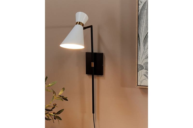 Yassil Vegglampe E27 - Svart/Hvit - Belysning - Innendørsbelysning & Lamper - Soveromslampe - Sengelamper - Sengelampe vegg