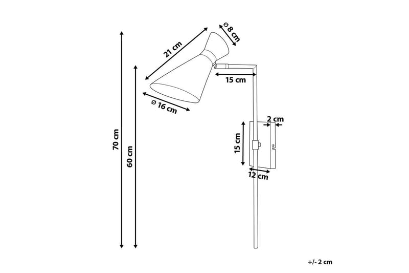 Yassil Vegglampe E27 - Svart/Hvit - Belysning - Innendørsbelysning & Lamper - Soveromslampe - Sengelamper - Sengelampe vegg