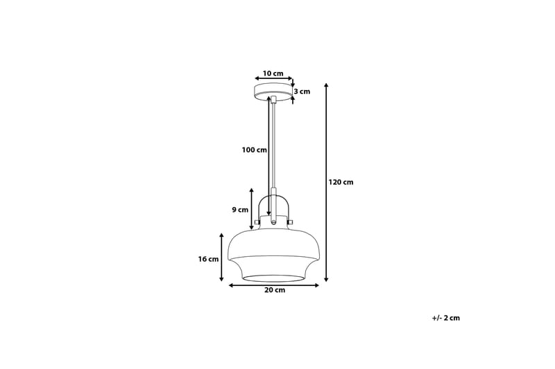 Taklampe Wiltz 20 cm - Grå - Belysning - Innendørsbelysning & Lamper - Soveromslampe - Taklampe soverom