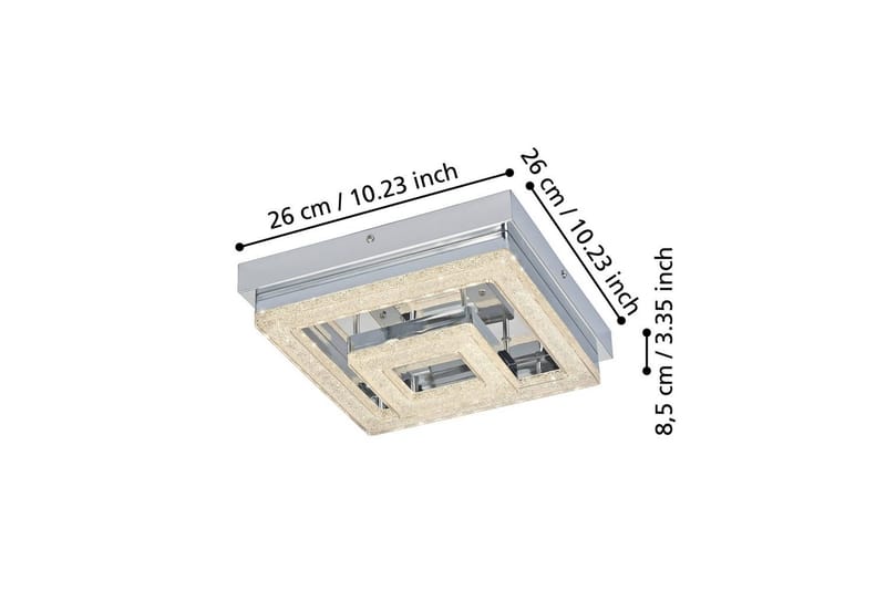 Taklampe Eglo Fradelo 260x260 mm - Krom - Belysning - Innendørsbelysning & Lamper - Taklampe