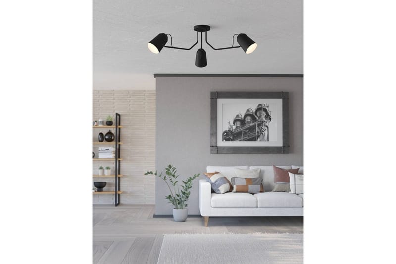 Taklampe Eglo Loreto - Svart/Hvit - Belysning - Innendørsbelysning & Lamper - Taklampe