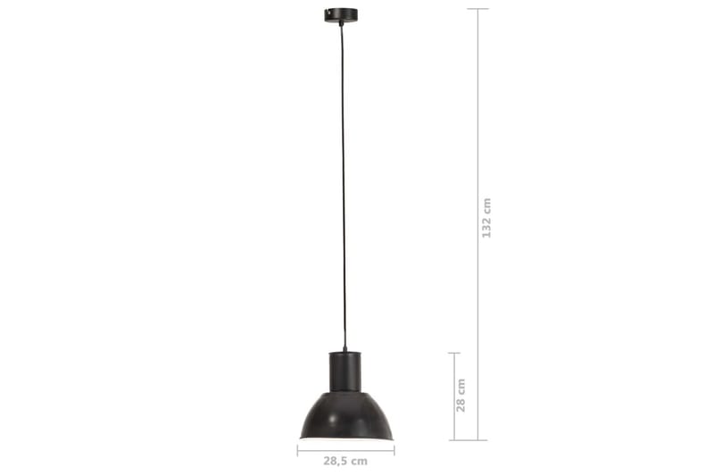 Hengelampe 25 W matt svart rund 28,5 cm E27 - Svart - Belysning - Innendørsbelysning & Lamper - Taklampe - Kjøkkenlampe & taklampe kjøkken