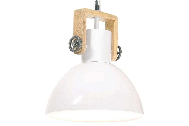 Industriell hengelampe 25 W hvit rund 30 cm E27 - Hvit - Belysning - Innendørsbelysning & Lamper - Taklampe - Kjøkkenlampe & taklampe kjøkken