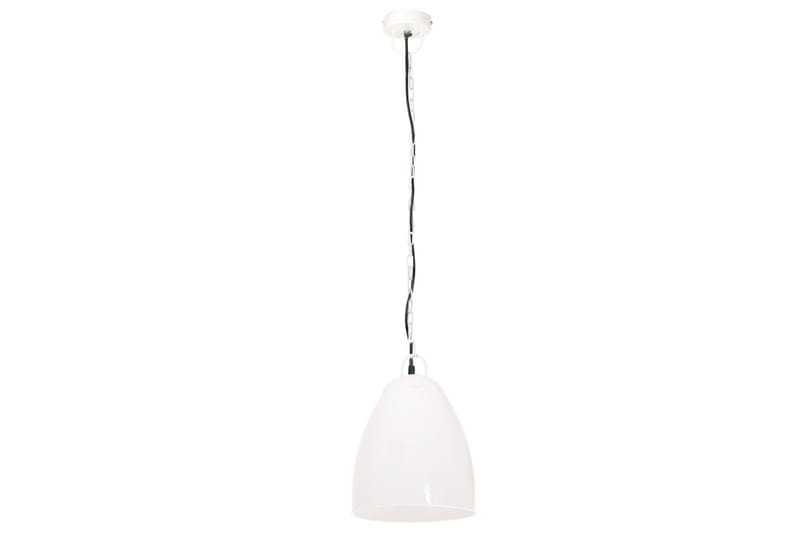 Industriell hengelampe 25 W hvit rund 32 cm E27 - Hvit - Belysning - Innendørsbelysning & Lamper - Taklampe - Kjøkkenlampe & taklampe kjøkken