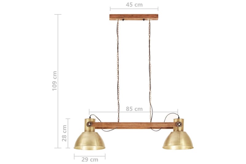 Industriell hengelampe 25 W messing 109 cm E27 - Belysning - Innendørsbelysning & Lamper - Taklampe - Kjøkkenlampe & taklampe kjøkken