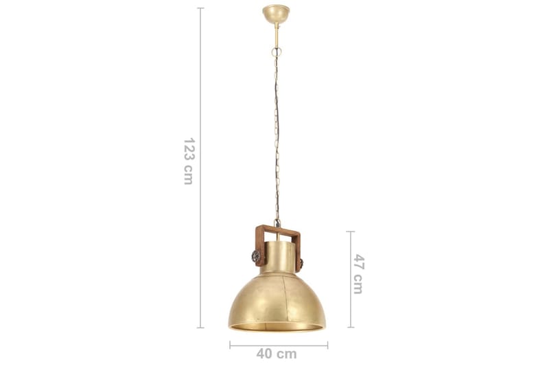 Industriell hengelampe 25 W messing rund 40 cm E27 - Belysning - Innendørsbelysning & Lamper - Taklampe - Kjøkkenlampe & taklampe kjøkken