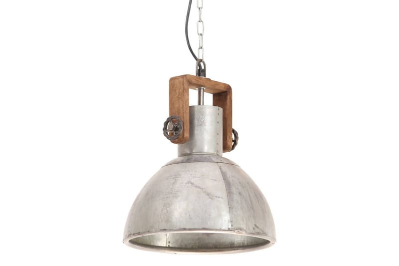 Industriell hengelampe 25 W sølv rund 30 cm E27 - Silver - Belysning - Innendørsbelysning & Lamper - Taklampe - Kjøkkenlampe & taklampe kjøkken