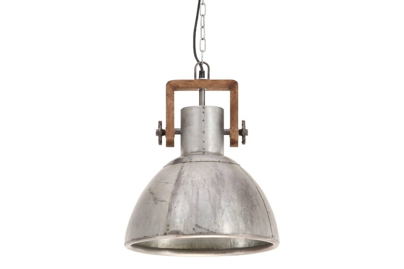 Industriell hengelampe 25 W sølv rund 30 cm E27 - Silver - Belysning - Innendørsbelysning & Lamper - Taklampe - Kjøkkenlampe & taklampe kjøkken