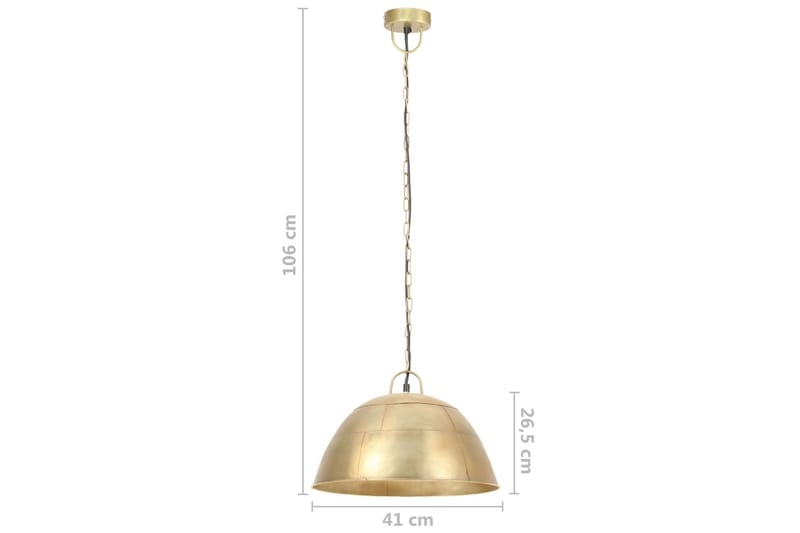 Industriell vintage hengelampe 25 W messing rund 41 cm E27 - Belysning - Innendørsbelysning & Lamper - Taklampe - Kjøkkenlampe & taklampe kjøkken