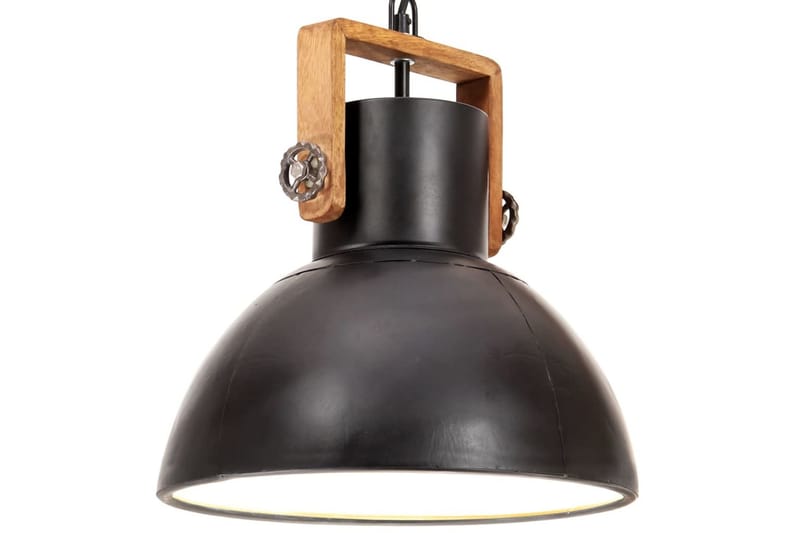 Industriell hengelampe 25 W matt svart rund 30 cm E27 - Svart - Belysning - Innendørsbelysning & Lamper - Taklampe - Pendellamper & Hengelamper