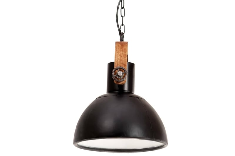 Industriell hengelampe 25 W matt svart rund 30 cm E27 - Svart - Belysning - Innendørsbelysning & Lamper - Taklampe - Pendellamper & Hengelamper