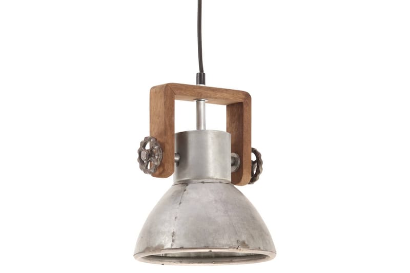 Industriell hengelampe 25 W sølv rund 19 cm E27 - Silver - Belysning - Innendørsbelysning & Lamper - Taklampe - Pendellamper & Hengelamper