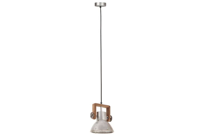 Industriell hengelampe 25 W sølv rund 19 cm E27 - Silver - Belysning - Innendørsbelysning & Lamper - Taklampe - Pendellamper & Hengelamper