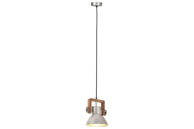 Industriell hengelampe 25 W sølv rund 19 cm E27 - Silver - Belysning - Innendørsbelysning & Lamper - Taklampe - Pendellamper & Hengelamper