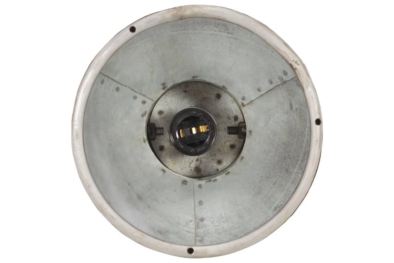 Industriell hengelampe 25 W sølv rund 19 cm E27 - Silver - Belysning - Innendørsbelysning & Lamper - Taklampe - Pendellamper & Hengelamper