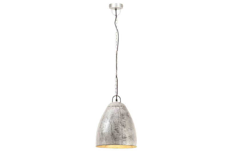 Industriell hengelampe 25 W sølv rund 32 cm E27 - Silver - Belysning - Innendørsbelysning & Lamper - Taklampe - Pendellamper & Hengelamper