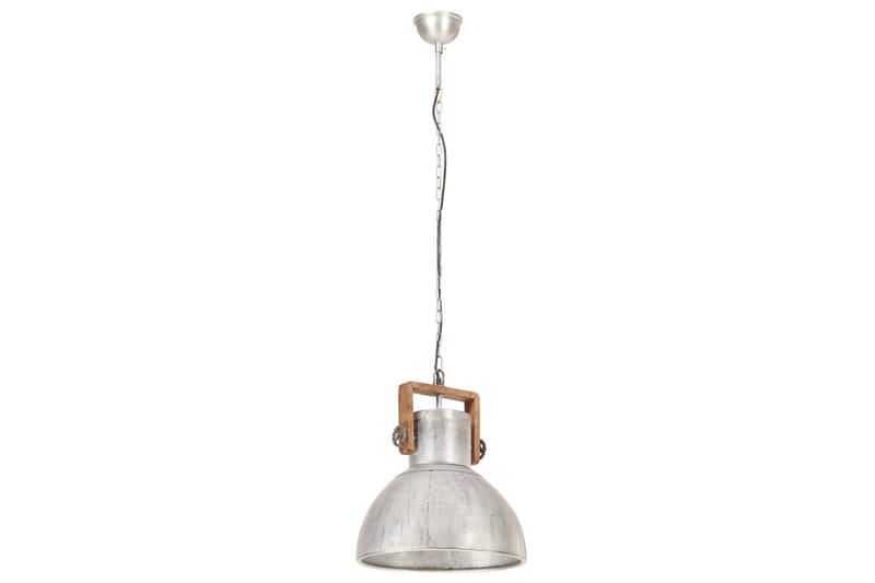 Industriell hengelampe 25 W sølv rund 40 cm E27 - Silver - Belysning - Innendørsbelysning & Lamper - Taklampe - Pendellamper & Hengelamper