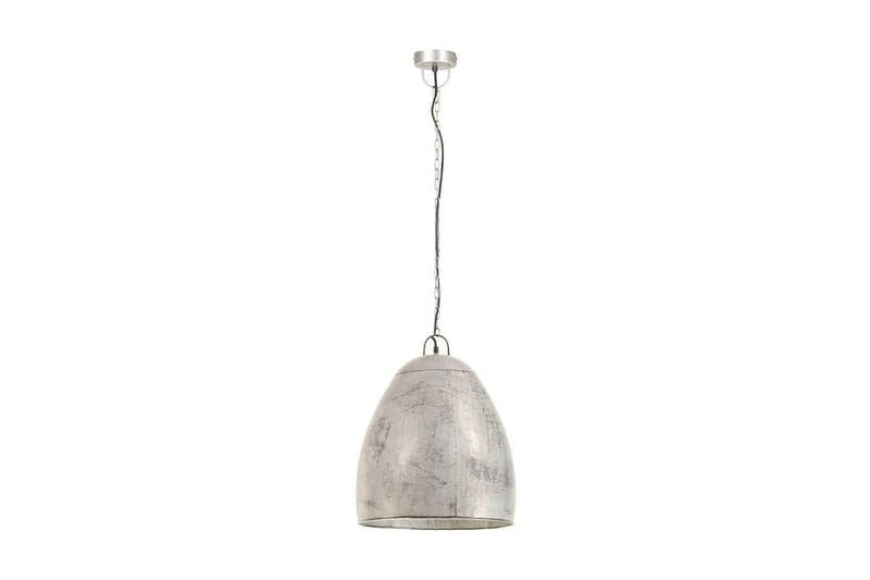 Industriell hengelampe 25 W sølv rund 42 cm E27 - Silver - Belysning - Innendørsbelysning & Lamper - Taklampe - Pendellamper & Hengelamper