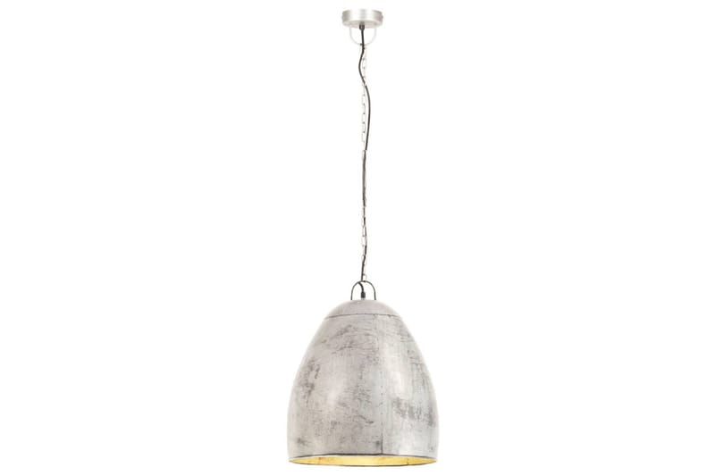 Industriell hengelampe 25 W sølv rund 42 cm E27 - Silver - Belysning - Innendørsbelysning & Lamper - Taklampe - Pendellamper & Hengelamper