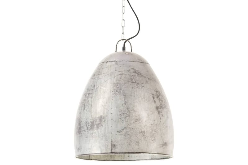 Industriell hengelampe 25 W sølv rund 42 cm E27 - Silver - Belysning - Innendørsbelysning & Lamper - Taklampe - Pendellamper & Hengelamper