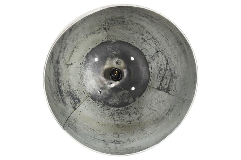 Industriell hengelampe 25 W sølv rund 42 cm E27 - Silver - Belysning - Innendørsbelysning & Lamper - Taklampe - Pendellamper & Hengelamper