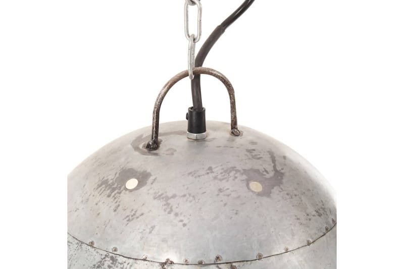 Industriell hengelampe 25 W sølv rund 42 cm E27 - Silver - Belysning - Innendørsbelysning & Lamper - Taklampe - Pendellamper & Hengelamper