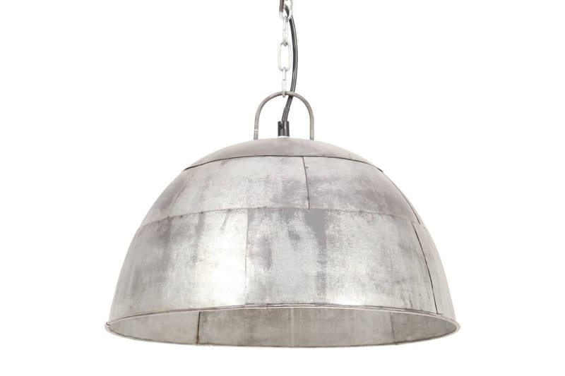 Industriell vintage hengelampe 25 W sølv rund 41 cm E27 - Silver - Belysning - Innendørsbelysning & Lamper - Taklampe - Pendellamper & Hengelamper