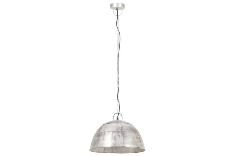 Industriell vintage hengelampe 25 W sølv rund 41 cm E27 - Silver - Belysning - Innendørsbelysning & Lamper - Taklampe - Pendellamper & Hengelamper