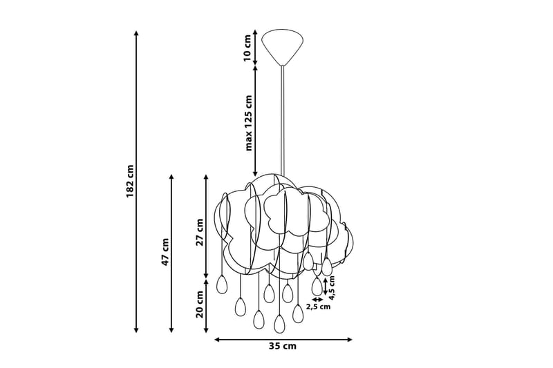 Taklampe Ailenne 35 cm - Hvit - Belysning - Innendørsbelysning & Lamper - Taklampe - Pendellamper & Hengelamper