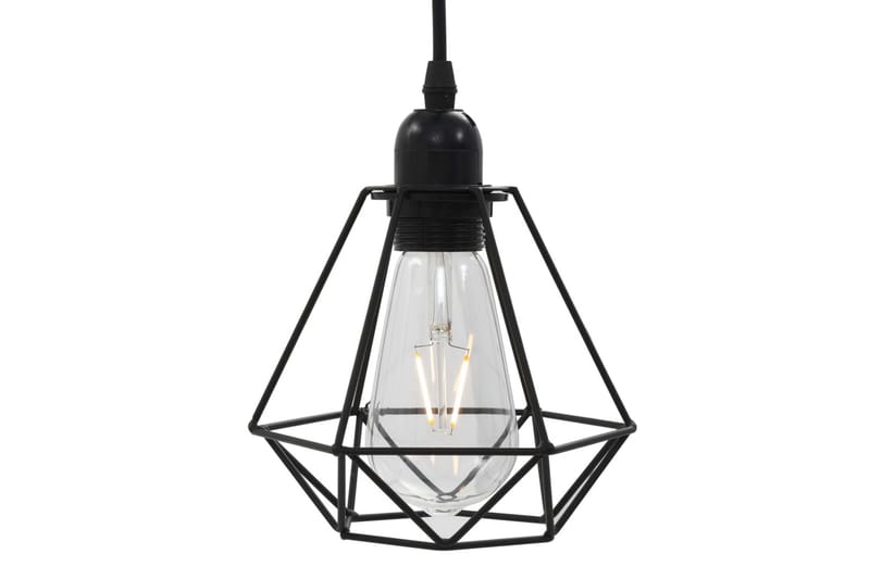 Taklampe med diamant-design svart 3 x E27 lysprer - Svart - Belysning - Innendørsbelysning & Lamper - Taklampe - Pendellamper & Hengelamper