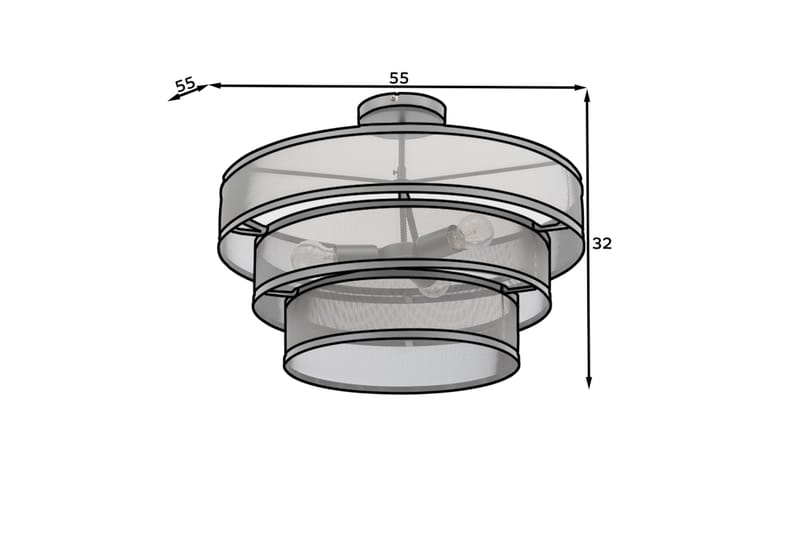 Plafond Orabela Rund - Svart - Belysning - Innendørsbelysning & Lamper - Taklampe - Takplafond