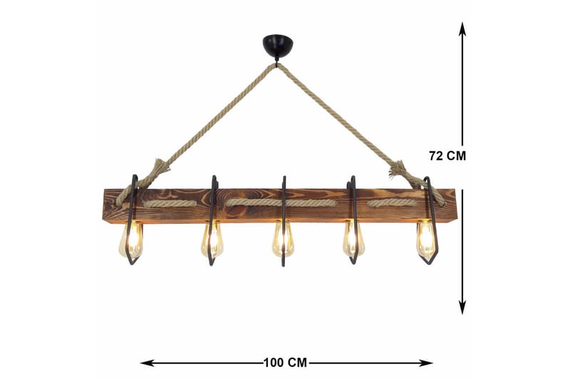 Taklampe Bekana - Valnøtt - Belysning - Innendørsbelysning & Lamper - Taklampe