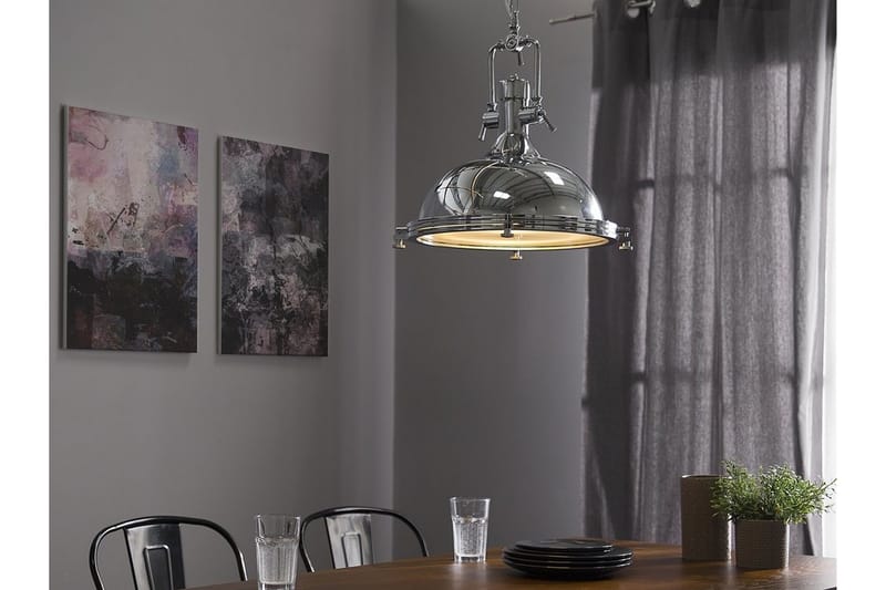 Taklampe Ebron 38 cm - Sølv - Taklampe soverom - Kjøkkenlampe & taklampe kjøkken - Lamper gang - Vinduslampe - Pendellamper & Hengelamper - Taklampe stue - Vinduslampe hengende - Taklampe
