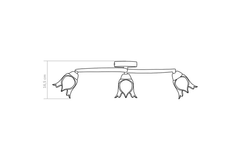 Taklampe gjennomsiktige glasskjermer for 3 E14 lyspærer - Plafond - Takplafond - Lamper gang - Taklampe