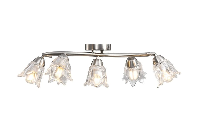 Taklampe gjennomsiktige glasskjermer for 5 E14 lyspærer - Plafond - Takplafond - Lamper gang - Taklampe