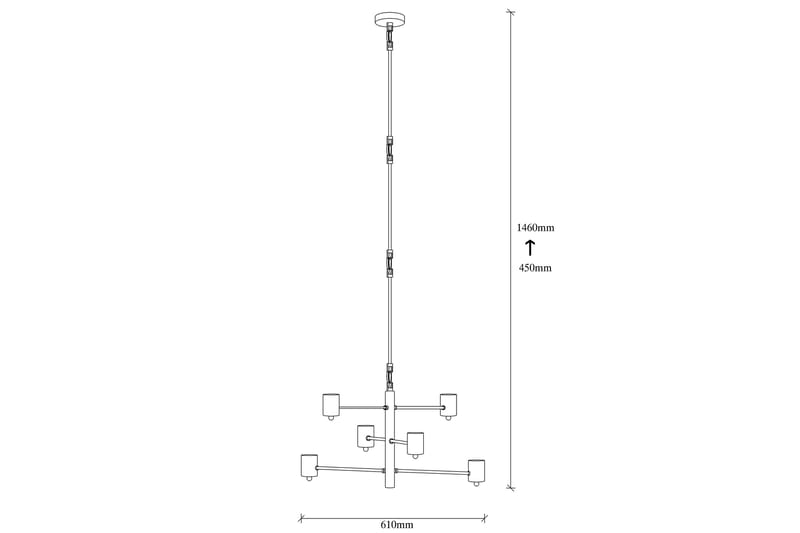 Taklampe Hexa Svart - Belysning - Innendørsbelysning & Lamper - Taklampe