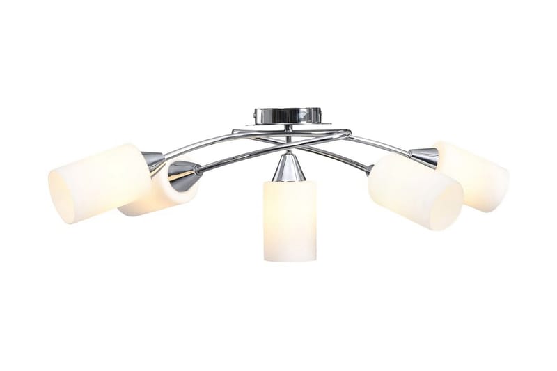 Taklampe keramikkskjermer for 5 E14 lyspærer hvit kjegle - Lamper gang - Plafond - Takplafond - Taklampe