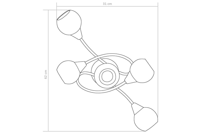 Taklampe keramikkskjermer for 5 E14 lyspærer hvit kule - Belysning - Innendørsbelysning & Lamper - Taklampe - Takplafond