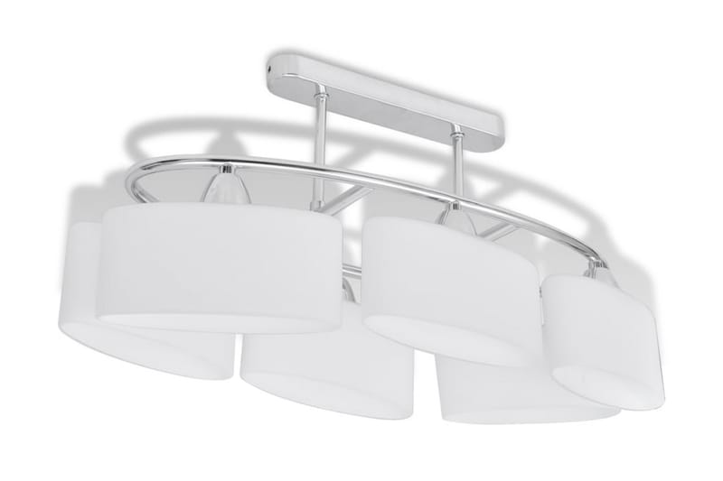 Taklampe med ellipseformede glasskjermer 2 stk E14 - Hvit - Plafond - Takplafond - Lamper gang - Taklampe