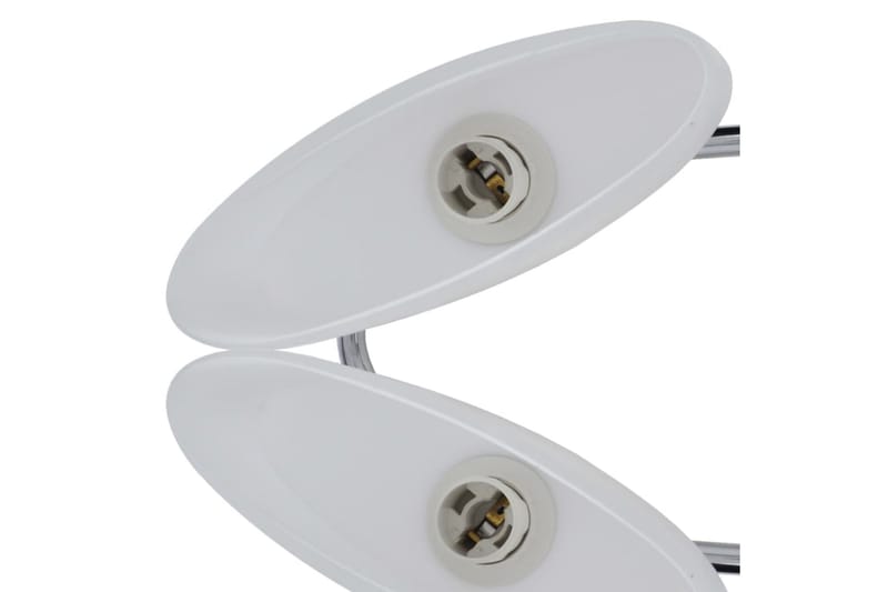 Taklampe med ellipseformede glasskjermer 2 stk E14 - Hvit - Plafond - Takplafond - Lamper gang - Taklampe