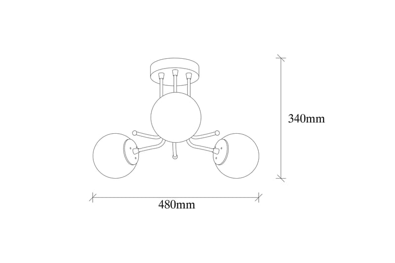 Taklampe Mirantes - Gull | Hvit - Belysning - Innendørsbelysning & Lamper - Taklampe