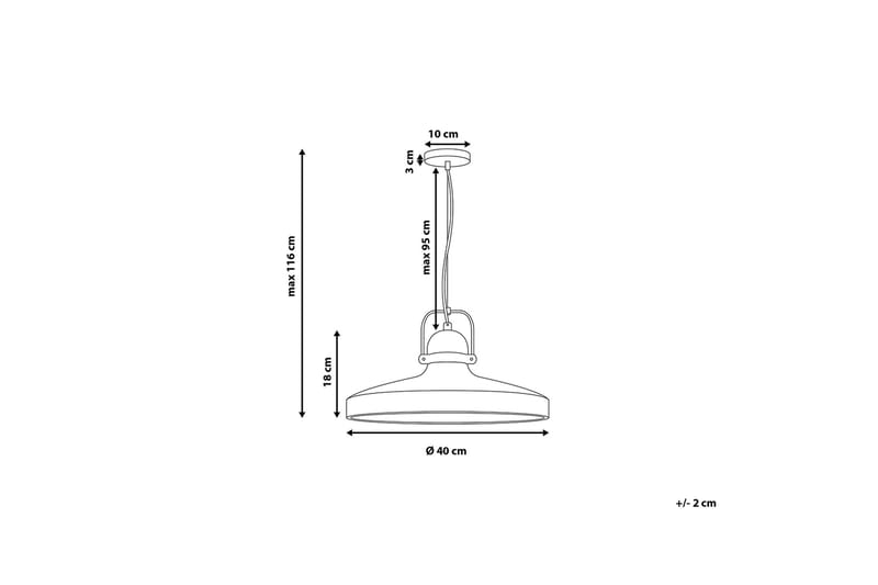 Taklampe Noatak 40 cm - Grå - Belysning - Innendørsbelysning & Lamper - Taklampe - Kjøkkenlampe & taklampe kjøkken