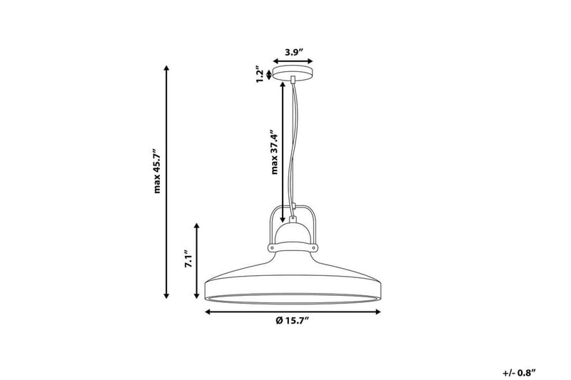 Taklampe Noatak 40 cm - Grå - Belysning - Innendørsbelysning & Lamper - Taklampe - Kjøkkenlampe & taklampe kjøkken