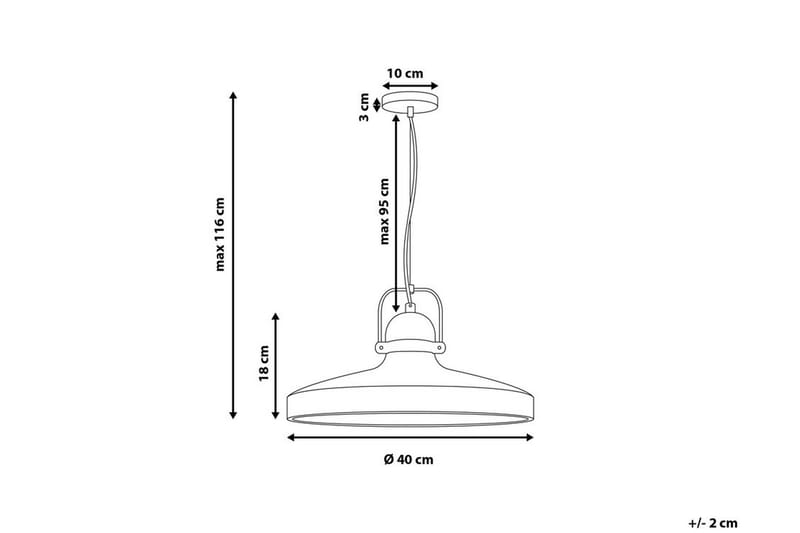 Taklampe Noatak 40 cm - Grå - Belysning - Innendørsbelysning & Lamper - Taklampe - Kjøkkenlampe & taklampe kjøkken