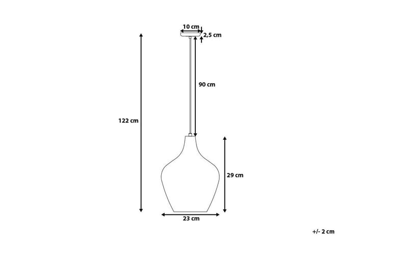 Taklampe Sangone 23 cm - Sølv - Belysning - Innendørsbelysning & Lamper - Taklampe - Kjøkkenlampe & taklampe kjøkken