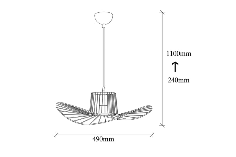 Taklampe Tel Svart - Belysning - Innendørsbelysning & Lamper - Taklampe