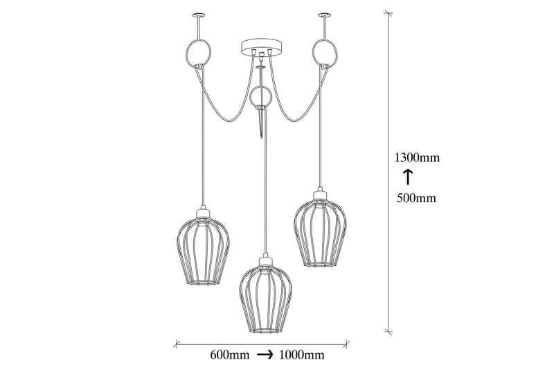 Taklampe Tel Svart - Belysning - Innendørsbelysning & Lamper - Taklampe